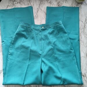 Vintage High Waist Wide Leg Teal Pants from Sears